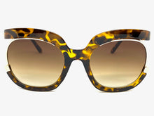 Oversized Vintage Retro Style SUNGLASSES Large Tortoise & Gold Frame 2068