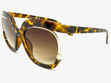 Oversized Vintage Retro Style SUNGLASSES Large Tortoise & Gold Frame 2068