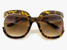 Oversized Vintage Retro Style SUNGLASSES Large Tortoise & Gold Frame 2068