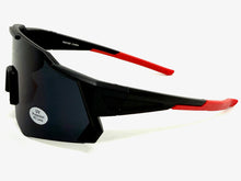 Oversized Retro Sporty Wrap Around Shield Style SUNGLASSES Large Black Frame - Dark Lens 5331