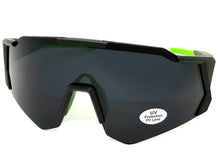 Oversized Retro Sporty Wrap Around Shield Style SUNGLASSES Large Black Frame - Dark Lens 5331