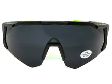 Oversized Retro Sporty Wrap Around Shield Style SUNGLASSES Large Black Frame - Dark Lens 5331