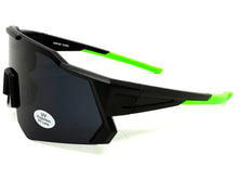 Oversized Retro Sporty Wrap Around Shield Style SUNGLASSES Large Black Frame - Dark Lens 5331