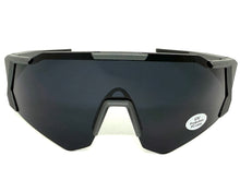 Oversized Retro Sporty Wrap Around Shield Style SUNGLASSES Large Gray Frame - Dark Lens 5331