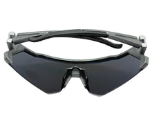 Oversized Retro Sporty Wrap Around Shield Style SUNGLASSES Large Gray Frame - Dark Lens 5331