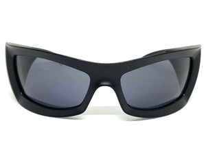 Oversized Retro Sporty Wrap Around SUNGLASSES Huge Thick Black Frame 1189