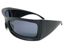 Oversized Retro Sporty Wrap Around SUNGLASSES Huge Thick Black Frame 1189