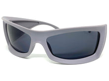 Oversized Retro Sporty Wrap Around SUNGLASSES Huge Thick Gray Frame 1189