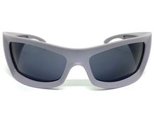 Oversized Retro Sporty Wrap Around SUNGLASSES Huge Thick Gray Frame 1189