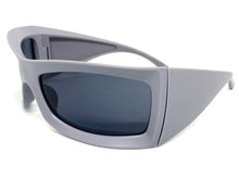 Oversized Retro Sporty Wrap Around SUNGLASSES Huge Thick Gray Frame 1189