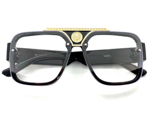 Classic Vintage Retro Hardcore Hip Hop Style Clear Lens EYEGLASSES Large Thick Black Frame 8060