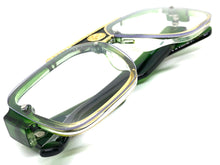 Classic Vintage Retro Hardcore Hip Hop Style Clear Lens EYEGLASSES Large Thick Green Frame 8060