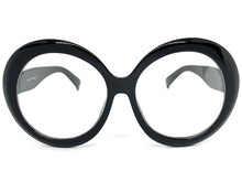Oversized Vintage Retro Style Clear Lens EYEGLASSES X Large Thick Round Black Frame 1993