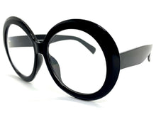 Oversized Vintage Retro Style Clear Lens EYEGLASSES X Large Thick Round Black Frame 1993