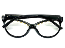 Oversized Vintage Retro Cat Eye Style Clear Lens EYEGLASSES Large Black Frame 3159