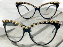 Oversized Vintage Retro Cat Eye Style Clear Lens EYEGLASSES Large Black Frame 3159