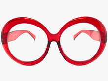 Oversized Vintage Retro Style Clear Lens EYEGLASSES X Large Thick Round Red Frame 1993