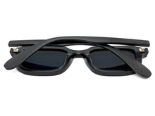 Classic Vintage Retro Style SUNGLASSES Geometric Matte Black Frame - Dark Lens 1257