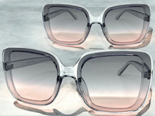 Oversized Vintage Retro Style SUNGLASSES X-Large Huge Square Gray Frame 5616