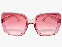 Oversized Vintage Retro Style SUNGLASSES X-Large Huge Square Pink Frame 5616