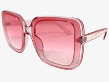 Oversized Vintage Retro Style SUNGLASSES X-Large Huge Square Pink Frame 5616