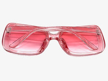 Oversized Vintage Retro Style SUNGLASSES X-Large Huge Square Pink Frame 5616