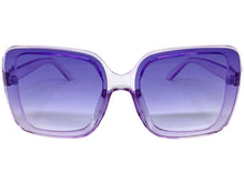 Oversized Vintage Retro Style SUNGLASSES X-Large Huge Square Purple Frame 5616