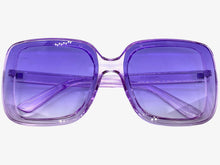 Oversized Vintage Retro Style SUNGLASSES X-Large Huge Square Purple Frame 5616