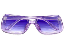 Oversized Vintage Retro Style SUNGLASSES X-Large Huge Square Purple Frame 5616