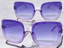 Oversized Vintage Retro Style SUNGLASSES X-Large Huge Square Purple Frame 5616