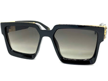 Classic Vintage Retro Hip Hop Style SUNGLASSES Large Square Black Frame 30392