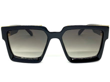 Classic Vintage Retro Hip Hop Style SUNGLASSES Large Square Black Frame 30392