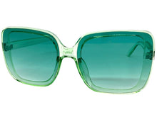 Oversized Vintage Retro Style SUNGLASSES X-Large Huge Square Green Frame 5616