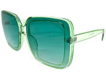 Oversized Vintage Retro Style SUNGLASSES X-Large Huge Square Green Frame 5616