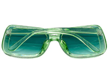Oversized Vintage Retro Style SUNGLASSES X-Large Huge Square Green Frame 5616