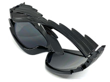 Modern Futuristic Retro Sporty Wrap Around SUNGLASSES Large Black Frame 2136