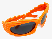 Modern Futuristic Retro Sporty Wrap Around SUNGLASSES Large Orange Frame 2136