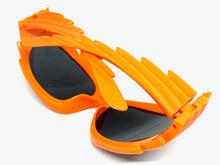 Modern Futuristic Retro Sporty Wrap Around SUNGLASSES Large Orange Frame 2136