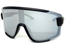 Oversized Retro Modern Shield Wrap Style SUNGLASSES Large Black Frame 5306