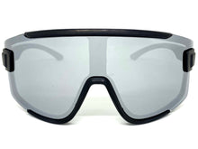 Oversized Retro Modern Shield Wrap Style SUNGLASSES Large Black Frame 5306