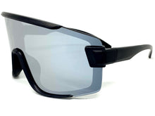 Oversized Retro Modern Shield Wrap Style SUNGLASSES Large Black Frame 5306