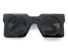 Exaggerated Classic Vintage Retro Style SUNGLASSES Large Square Black Frame 1141