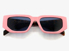 Classic Modern Retro Style SUNGLASSES Pink & Tortoise Frame 80388