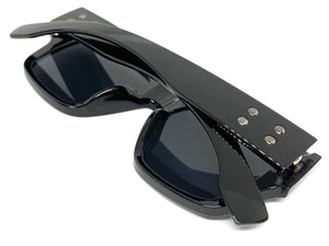 Classic Vintage Retro Style SUNGLASSES Thick Square Black Frame 80551