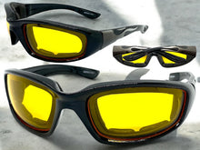Motorcycle Biker Day or Night Riding PADDED SUNGLASSES Safety Eyewear 6327