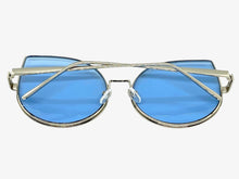 Oversized Exaggerated Vintage Retro Style SUNGLASSES Large Silver Frame 4125