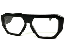 Oversized Exaggerated Vintage Retro Style Clear Lens EYEGLASSES Large Super Thick Black Frame 80412