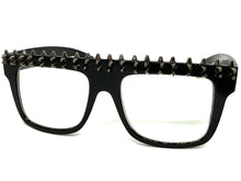 Oversized Edgy Gothic Retro Style Clear Lens EYEGLASSES Large Thick Black Frame W559