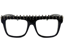 Oversized Edgy Gothic Retro Style Clear Lens EYEGLASSES Large Thick Black Frame W559