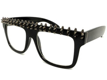 Oversized Edgy Gothic Retro Style Clear Lens EYEGLASSES Large Thick Black Frame W559